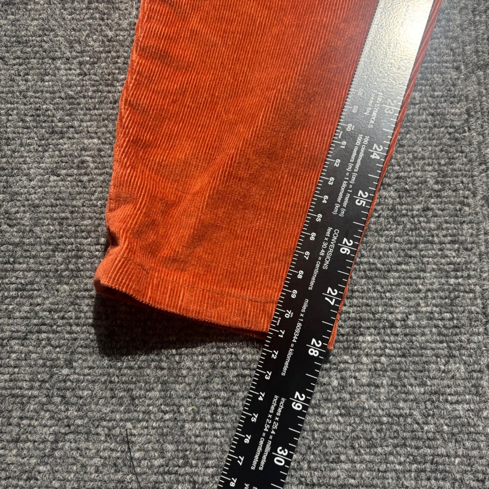 Patagonia Womens Organic Cotton Corduroy Slim Pants Burnt Orange Rust Size 29 - Picture 8 of 8